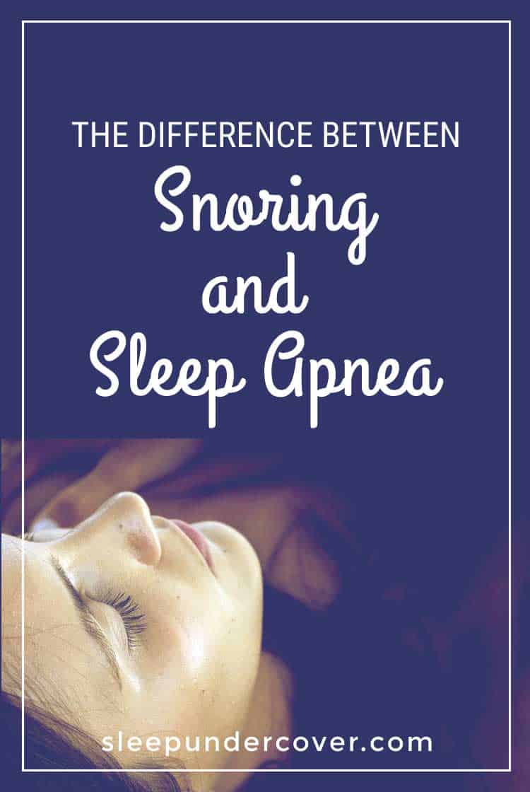 - WHAT IS THE DIFFERENCE BETWEEN SNORING AND SLEEP APNEA ? - Snoring and sleep apnea are not things to be ignored—or to be afraid of. But they are serious enough to warrant talking to a doctor and having a test done.