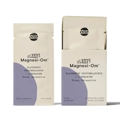 Moon Juice Sleepy Magnesi-Om Melatonin + Magnesium Sleep Aid, 0.3mg Melatonin, Magnesium Glycinate, L-Theanine