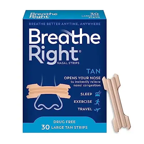 Breathe Right Original Nose Strips to Reduce Snoring and Relieve Nose Congestion